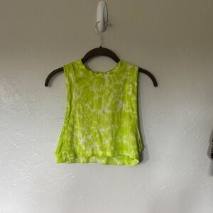 Tie-Dye Sleeveless Women's Top - Green cropped LULULEMON
